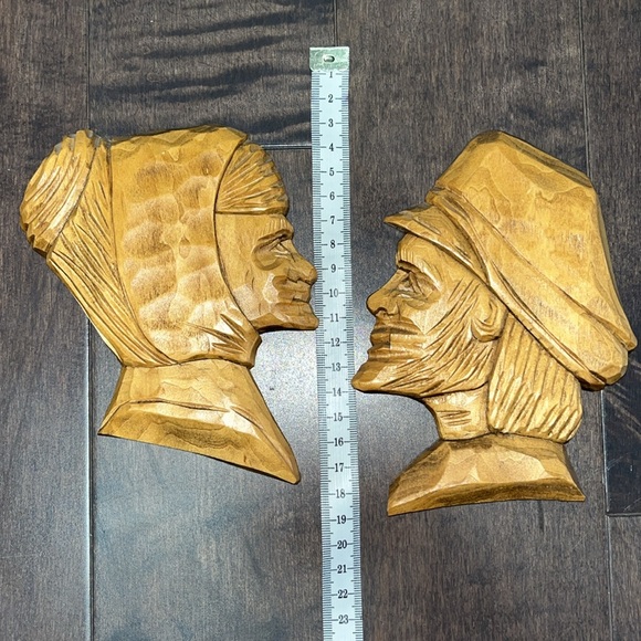 Hand carved couple Vintage - Picture 5 of 6